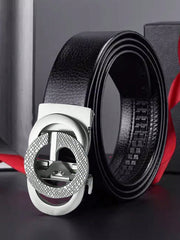 Men's Automatic Buckle Leather Belt