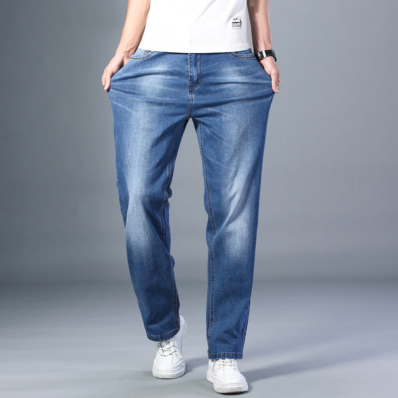 Men Thin Straight-leg Loose Jeans