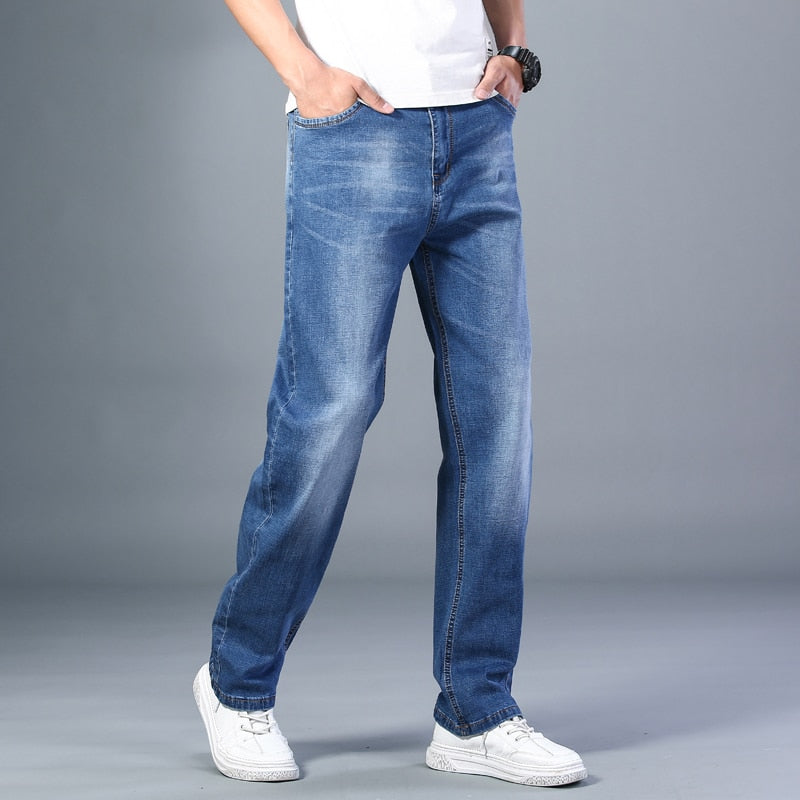 Men Thin Straight-leg Loose Jeans