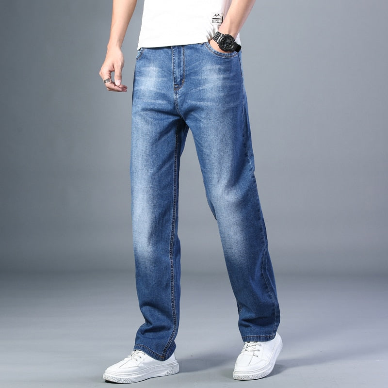 Men Thin Straight-leg Loose Jeans