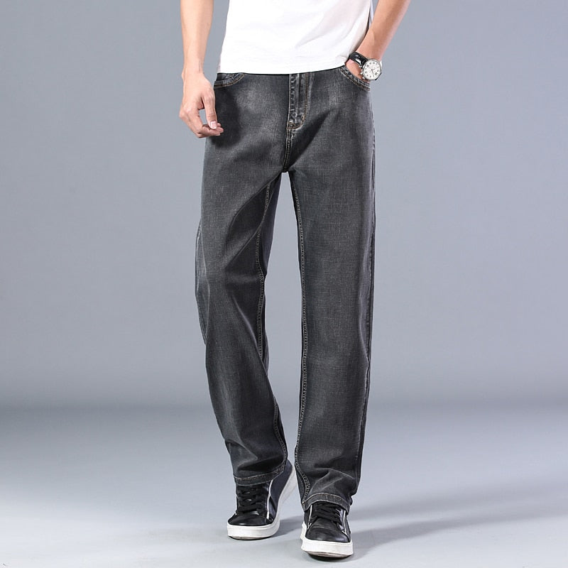 Men Thin Straight-leg Loose Jeans