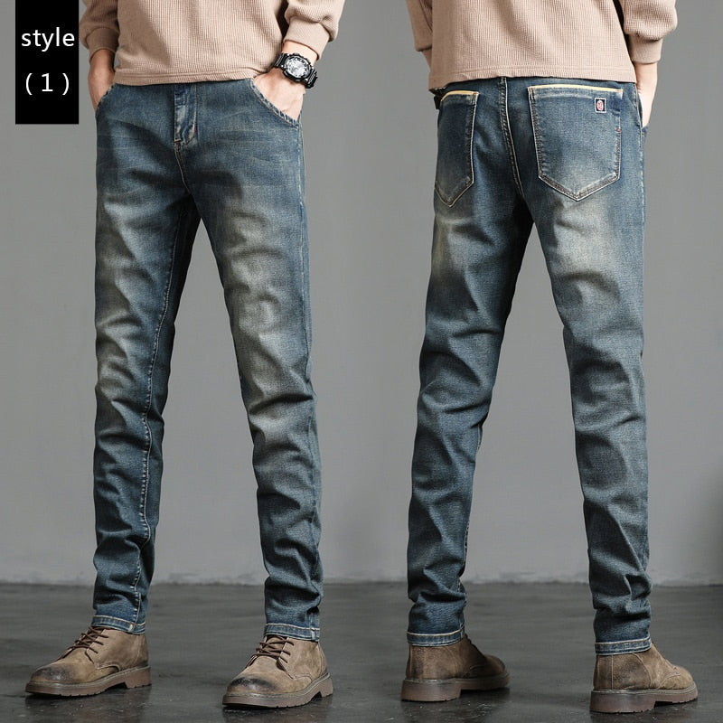 Men Stretch Skinny Cotton Jeans